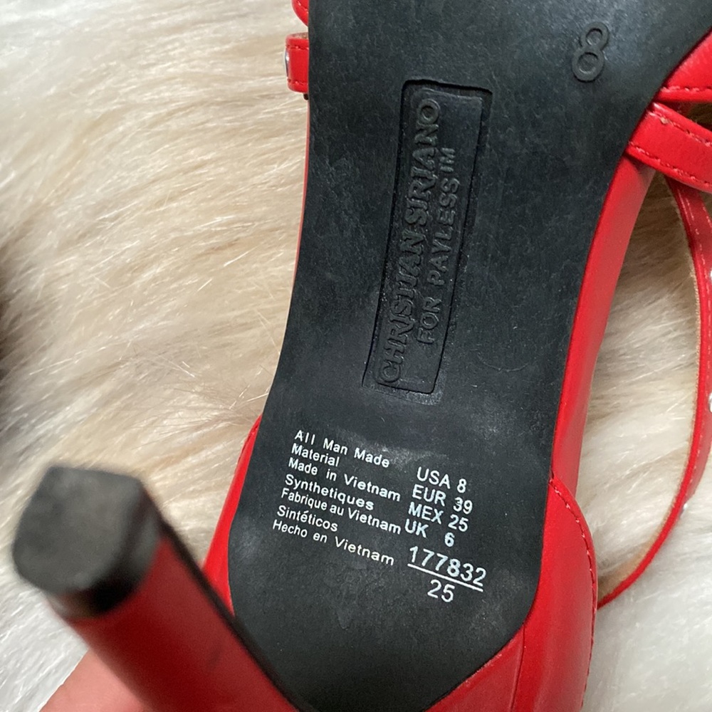 Christian Siriano red heels size 8 - Picture 15 of 16